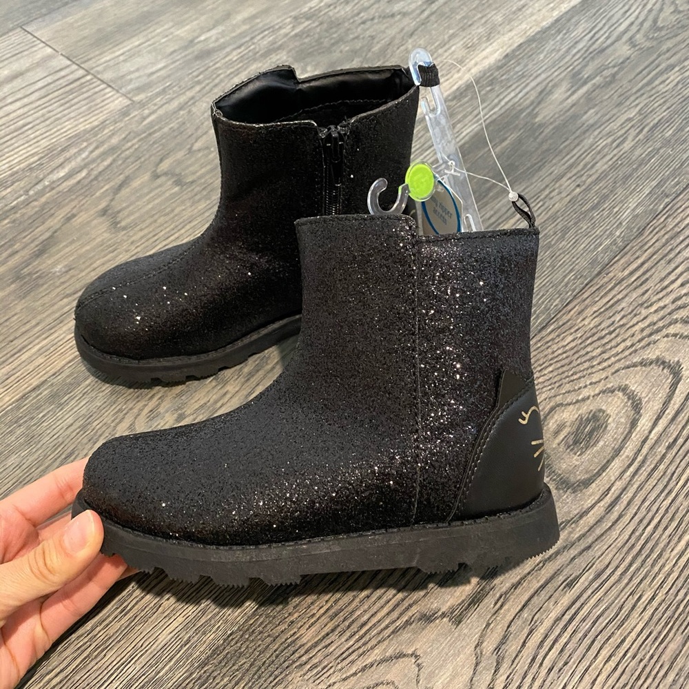 Carters Black Glitter Boot